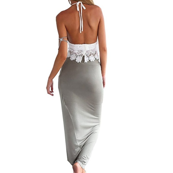 AISLING 2 Piece Crop Top + Maxi Skirt Set - Picture 2 of 6